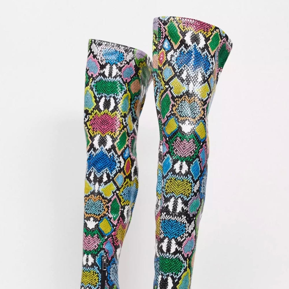 Steve Madden’s Multicolor thigh high boots